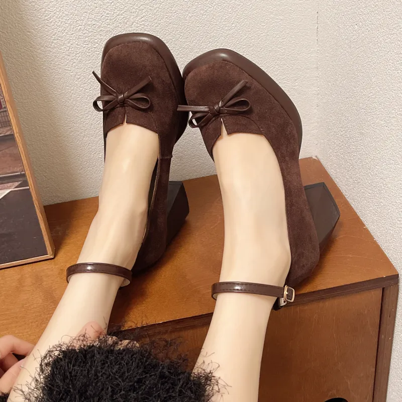 Alxnan Chunky Heel High Heels Women's-13