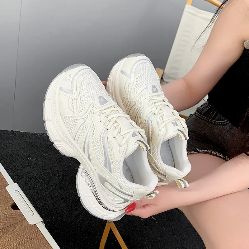 Alxnan Breathable Low Top Chunky Sneakers Women's-11