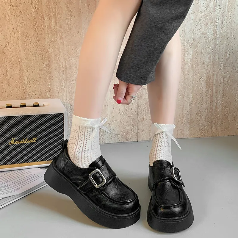 Alxnan Loafers Women's Black/Ecru-12