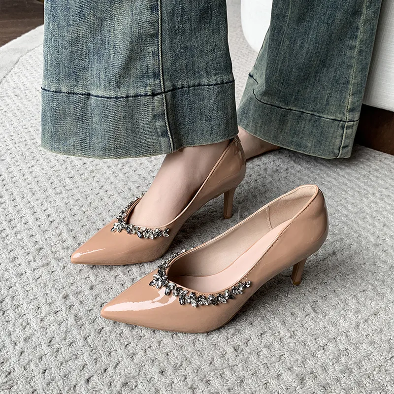 Alxnan Slim Heel High Heels Women's-5