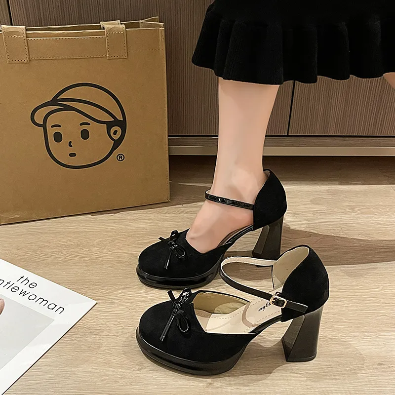 Alxnan Chunky Heel High Heels Women's-12