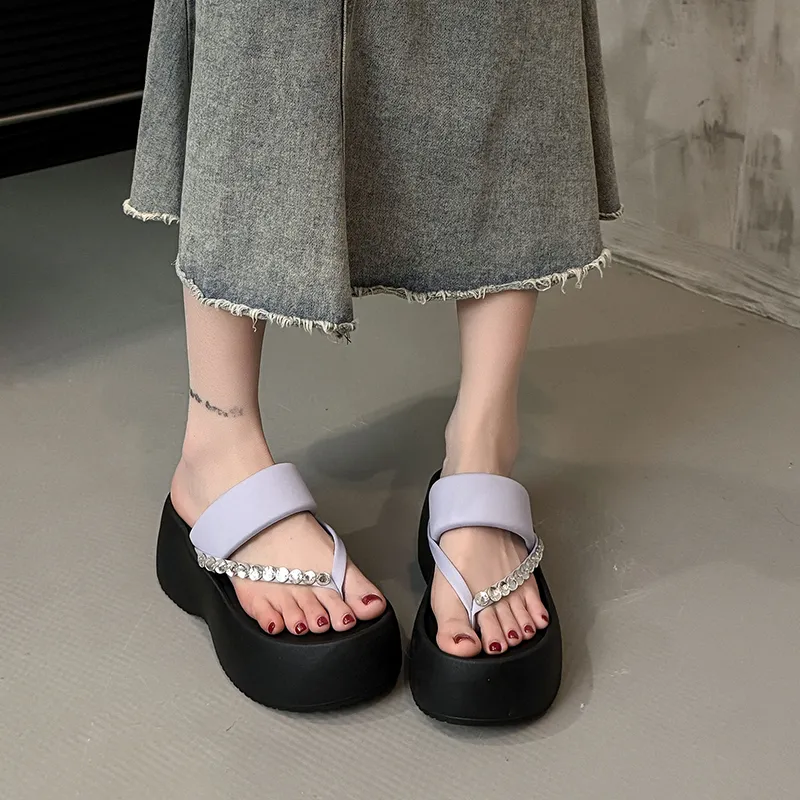 Alxnan Rubber Sole Flip Flops Women's Box-7