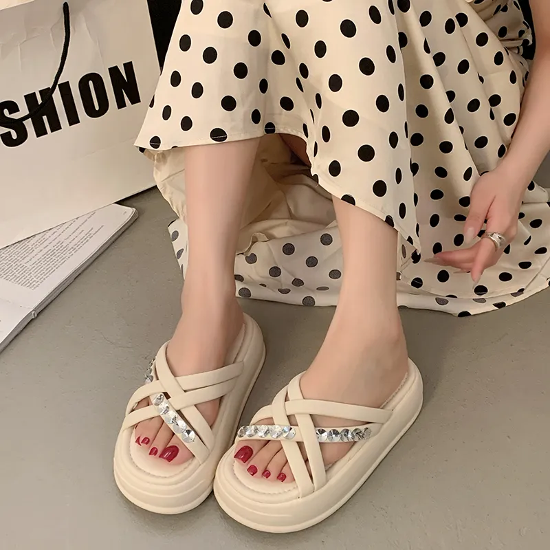 Alxnan Slip Resistant Slide Slippers Women's Box-2