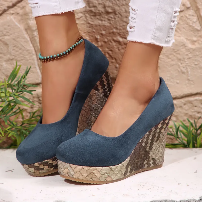 Alxnan Wedge Heel High Heels Women's-12