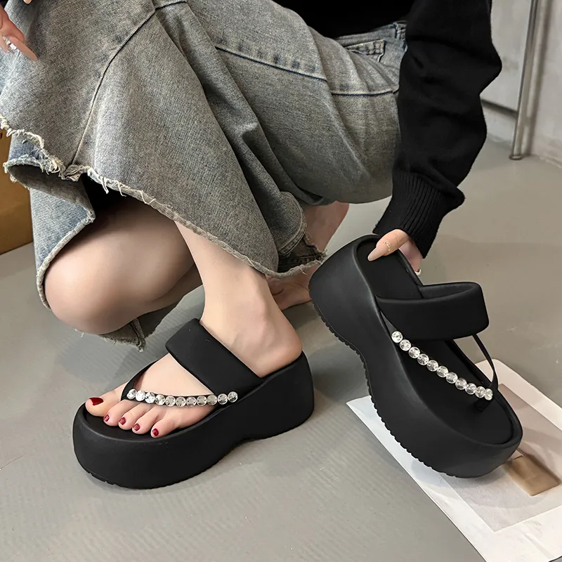 Alxnan Rubber Sole Flip Flops Women's Box-1