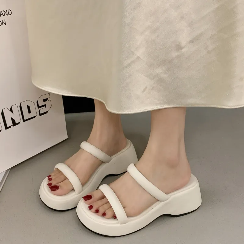Alxnan Rubber Sole Slip Resistant Slide Slippers Women's-24