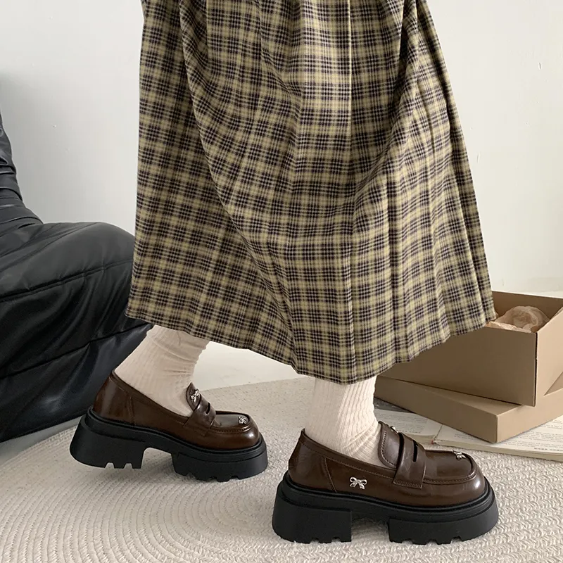 Alxnan Loafers Women's Brown/Black-5