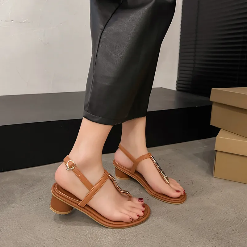 Alxnan One Strap Sandals Women's Box-7