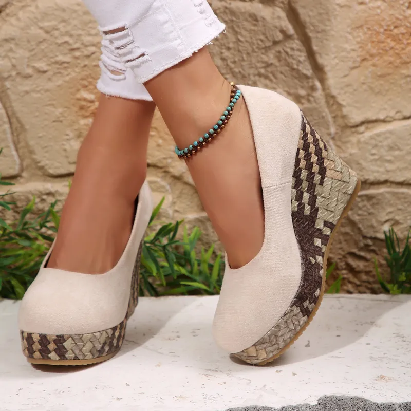 Alxnan Wedge Heel High Heels Women's-8
