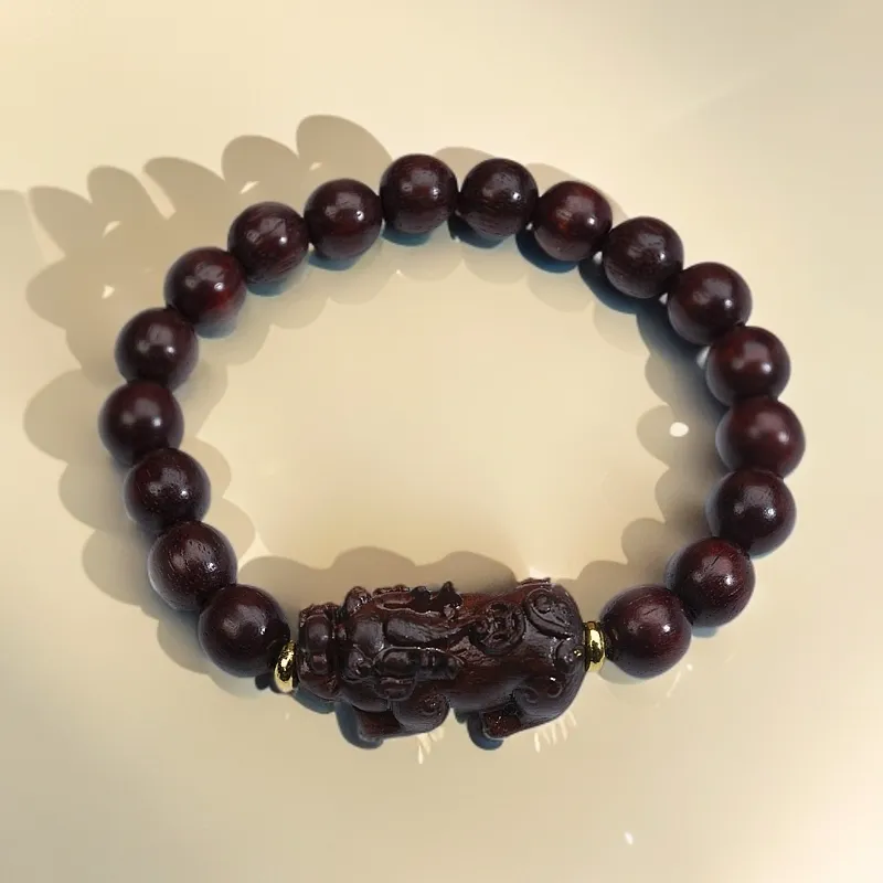 ZHOUDIWANG Bloodwood Wooden Bracelets Unisex-4
