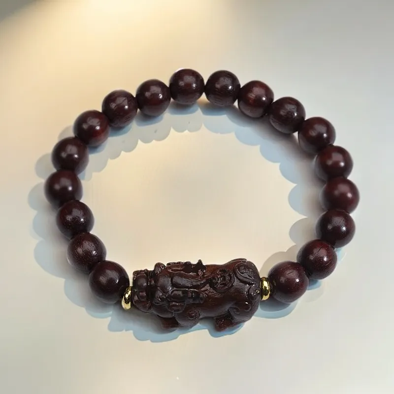 ZHOUDIWANG Bloodwood Wooden Bracelets Unisex-3