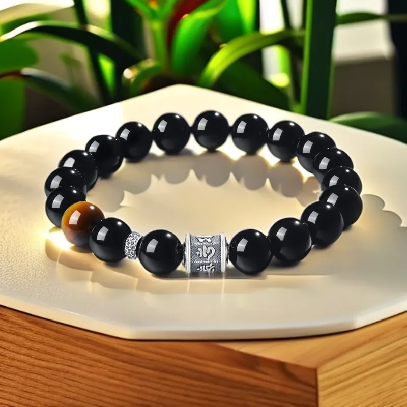 ZHOUDIWANG Ebony Bracelets Unisex-4