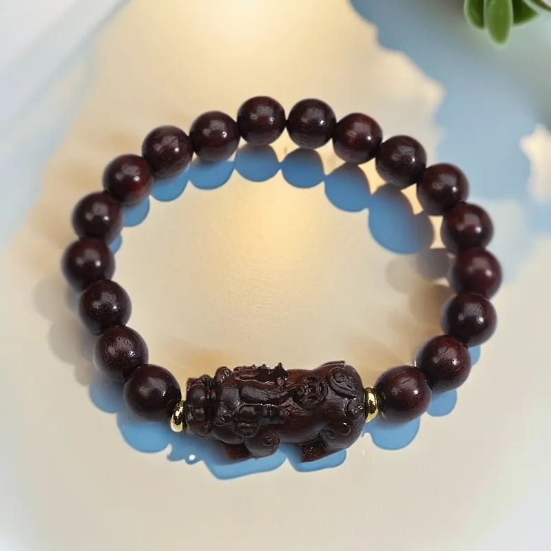 ZHOUDIWANG Bloodwood Wooden Bracelets Unisex-2