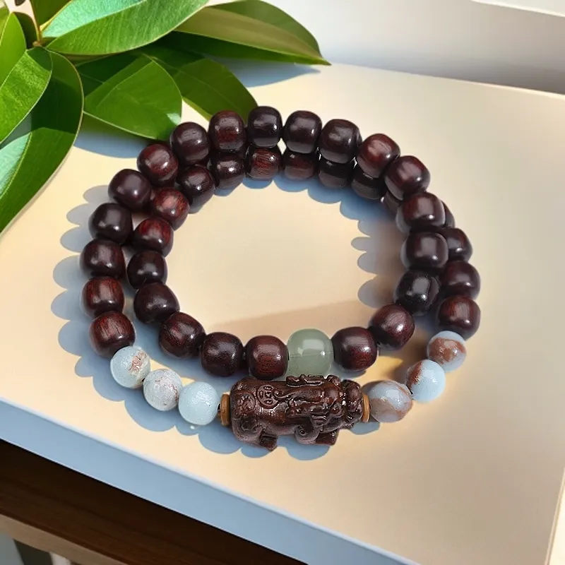 ZHOUDIWANG Bloodwood Bracelets Unisex-4