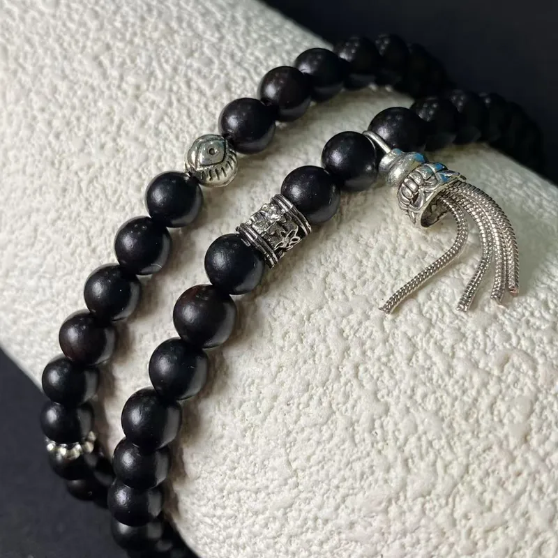 ZHOUDIWANG Ebony Bracelets Unisex-5