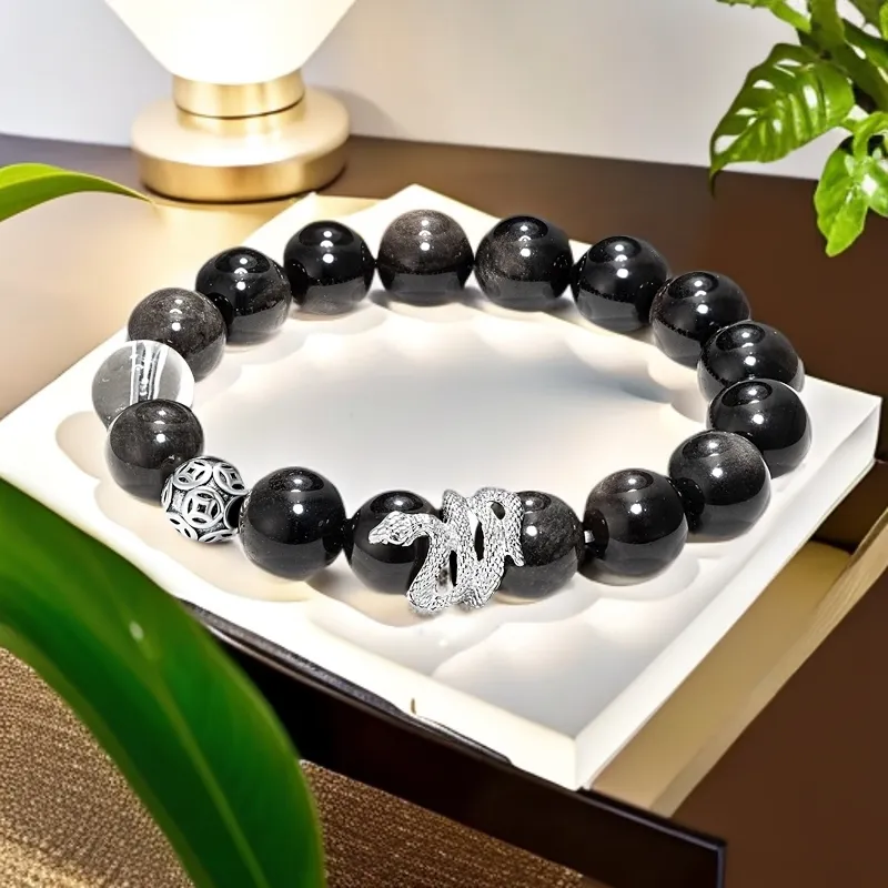 ZHOUDIWANG Ebony Bracelets Unisex-5