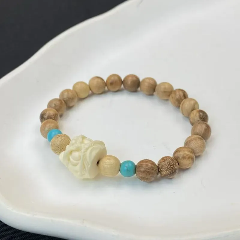 ZHOUDIWANG Milky Agarwood Bracelets Unisex-4
