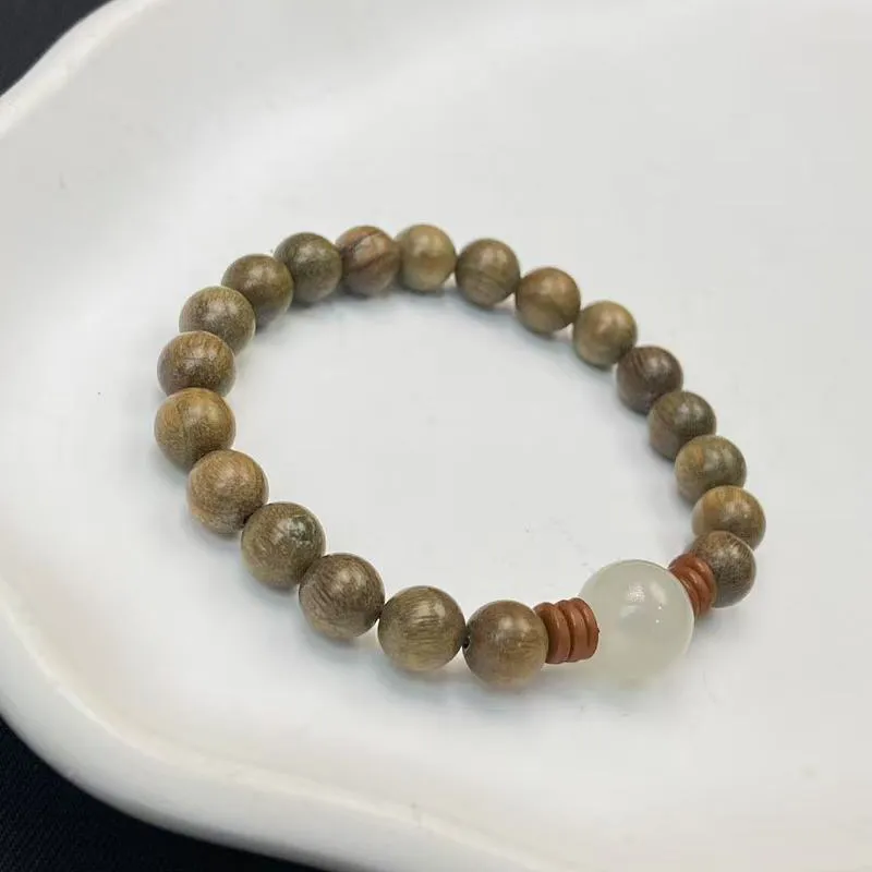 ZHOUDIWANG Green Sandalwood Wooden Bracelets Unisex-2