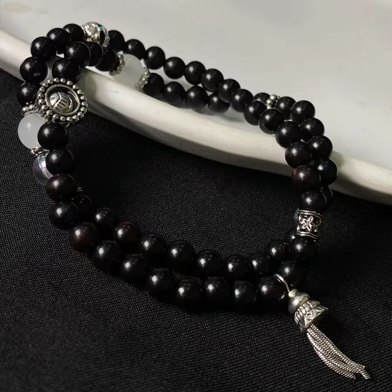 ZHOUDIWANG Ebony Bracelets Unisex-2