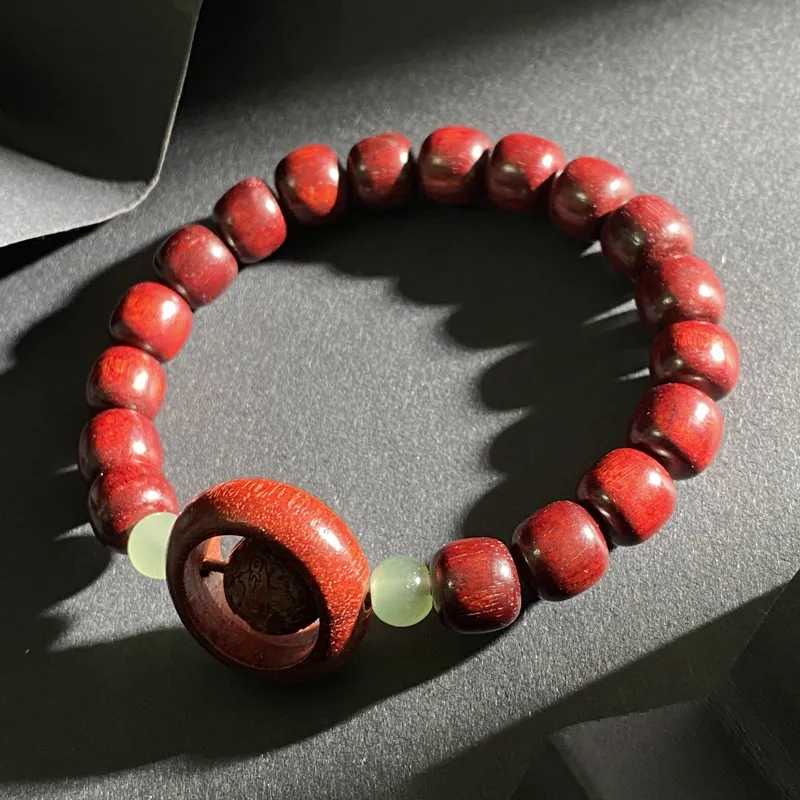 ZHOUDIWANG Bloodwood Wooden Bracelets Unisex-4