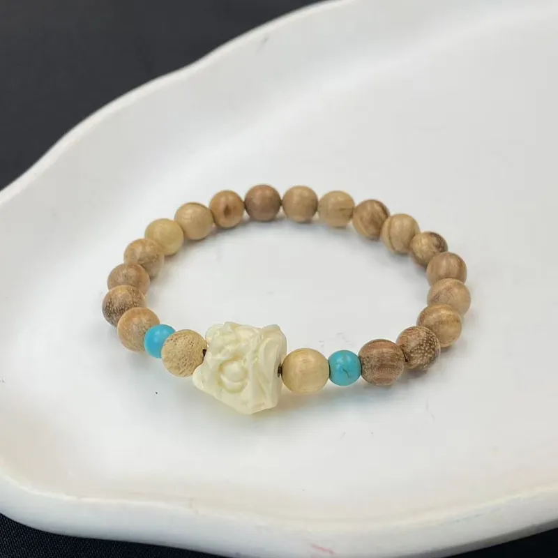 ZHOUDIWANG Milky Agarwood Bracelets Unisex-2