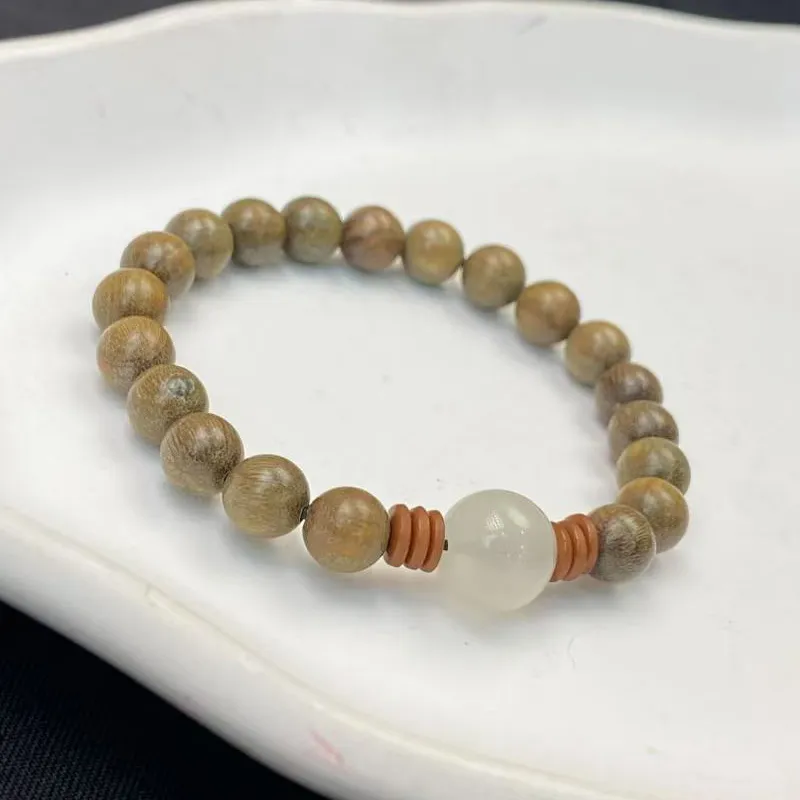 ZHOUDIWANG Green Sandalwood Wooden Bracelets Unisex-4