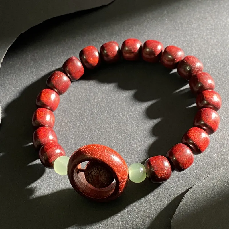 ZHOUDIWANG Bloodwood Wooden Bracelets Unisex-2