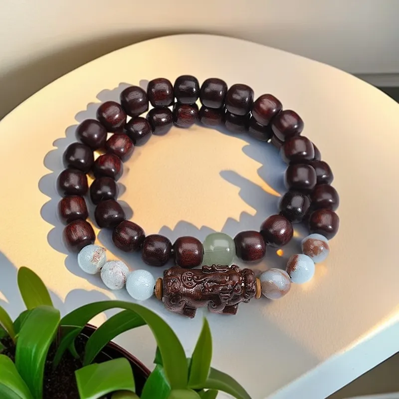 ZHOUDIWANG Bloodwood Bracelets Unisex-3