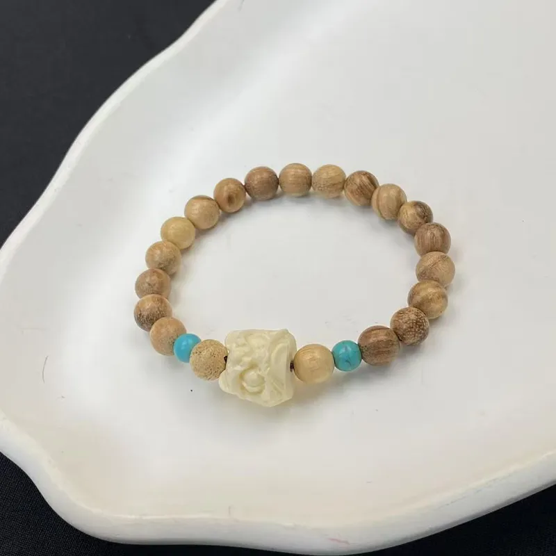 ZHOUDIWANG Milky Agarwood Bracelets Unisex-1
