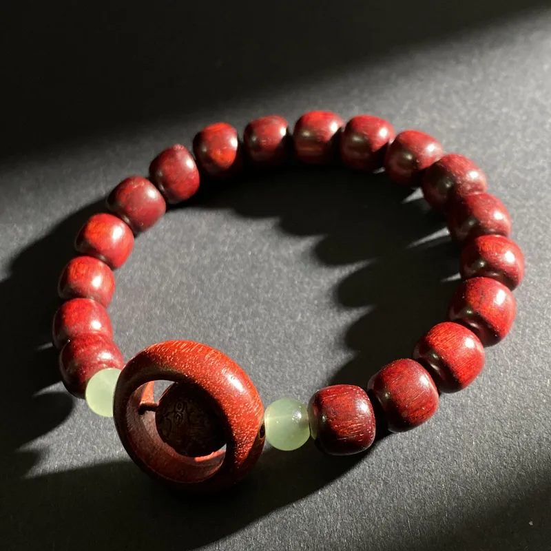 ZHOUDIWANG Bloodwood Wooden Bracelets Unisex-1