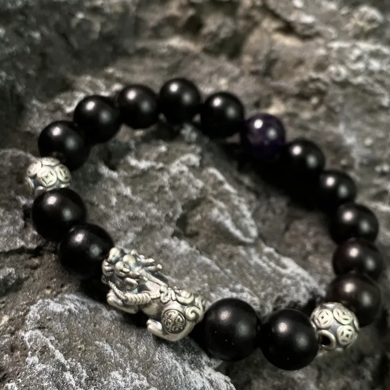 ZHOUDIWANG Ebony Wooden Bracelets Unisex-9