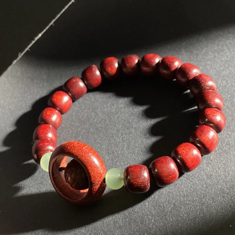ZHOUDIWANG Bloodwood Wooden Bracelets Unisex-3