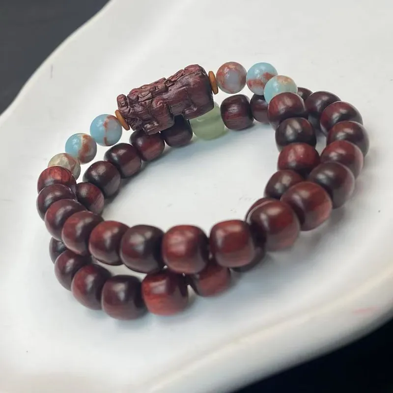 ZHOUDIWANG Bloodwood Bracelets Unisex-1