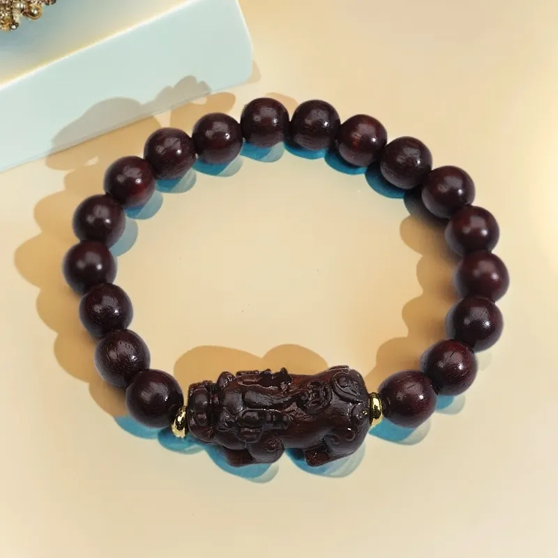 ZHOUDIWANG Bloodwood Wooden Bracelets Unisex-5