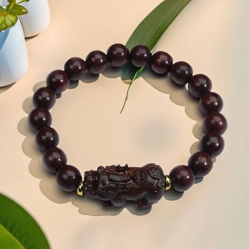 ZHOUDIWANG Bloodwood Wooden Bracelets Unisex-1