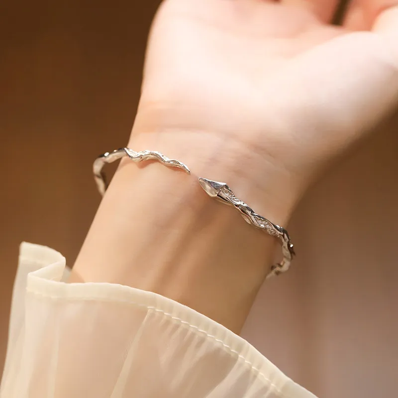 Treasure Love S999 Fine Silver Bangles Women's Women's Women's-5