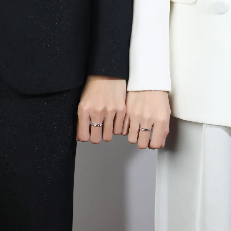 Treasure Love S999 Fine Silver Rings Unisex-5