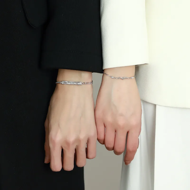 Treasure Love S925 Silver Bracelets Unisex-4