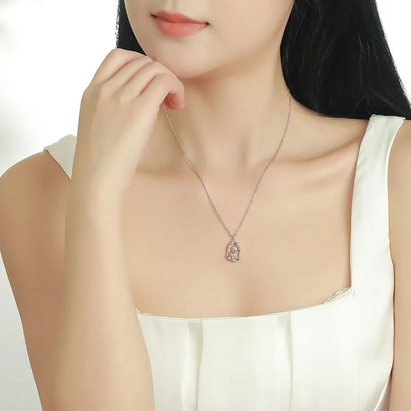 Treasure Love 925 Sterling Silver Necklaces Women's-5