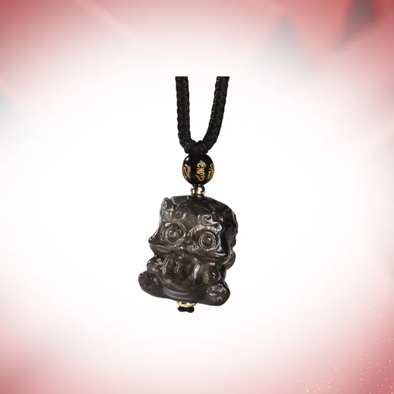 WINGSTOP Obsidian Necklaces Unisex-2