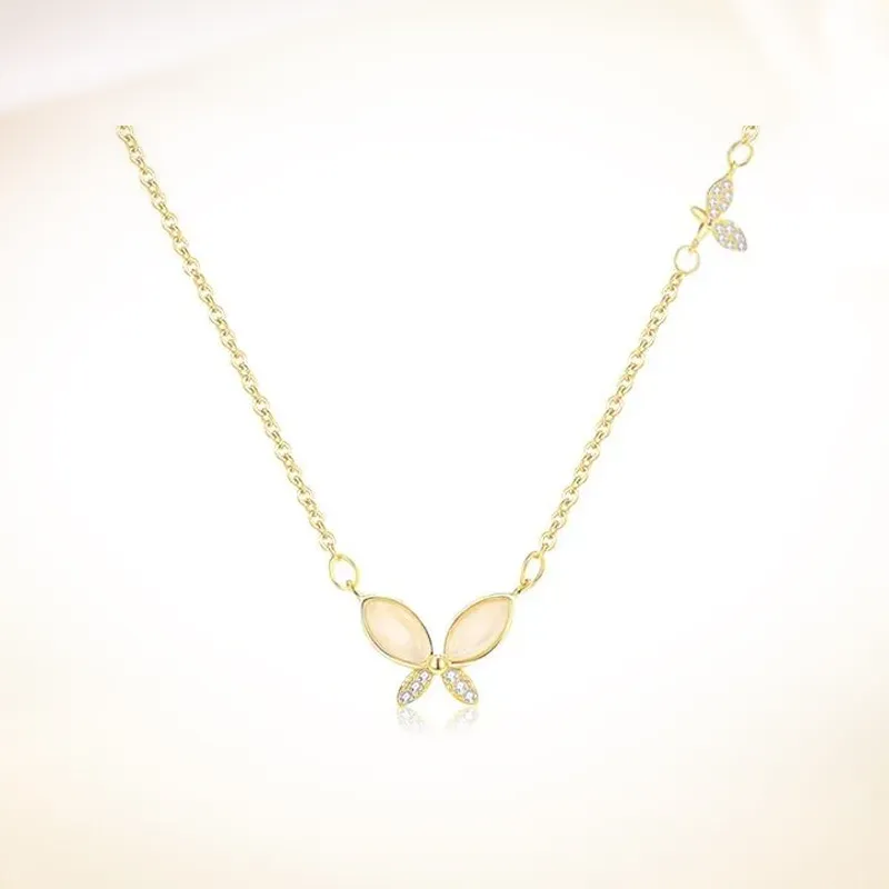WINGSTOP Glass Cat Eye Necklaces Women's-3