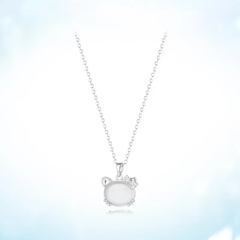 WINGSTOP Glass Cat Eye Necklaces Women's-1