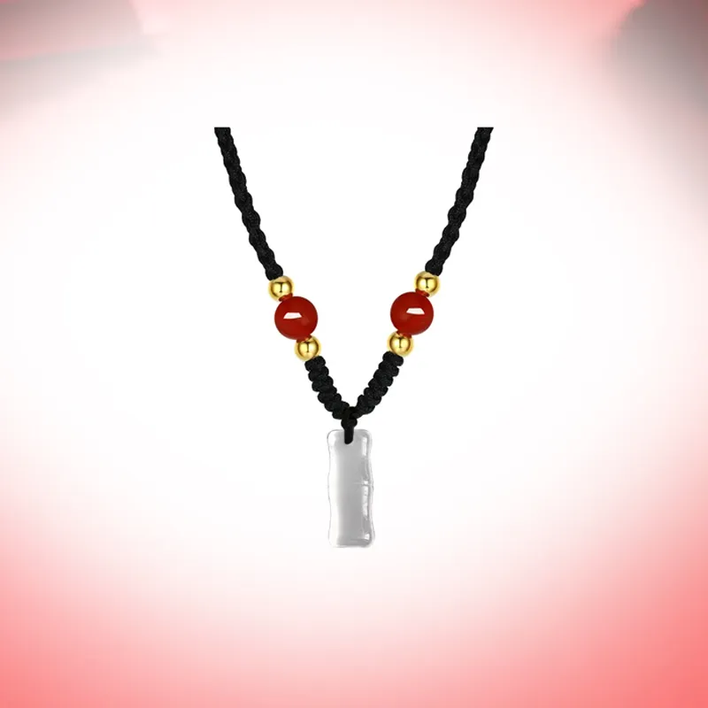 WINGSTOP Chalcedony Jade Necklaces Unisex-3
