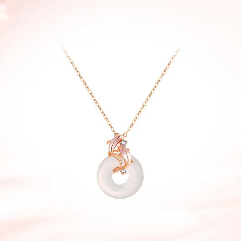 WINGSTOP Chalcedony Jade Necklaces Women's-3