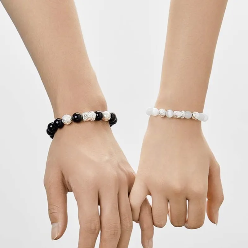 WINGSTOP Glass Cat Eye Bracelets Unisex-5