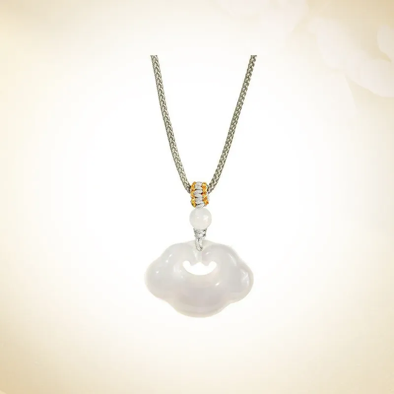 WINGSTOP Chalcedony Jade Necklaces Unisex-2