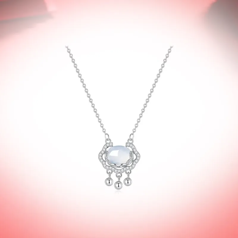WINGSTOP Glass Cat Eye Jade Necklaces Women's-1