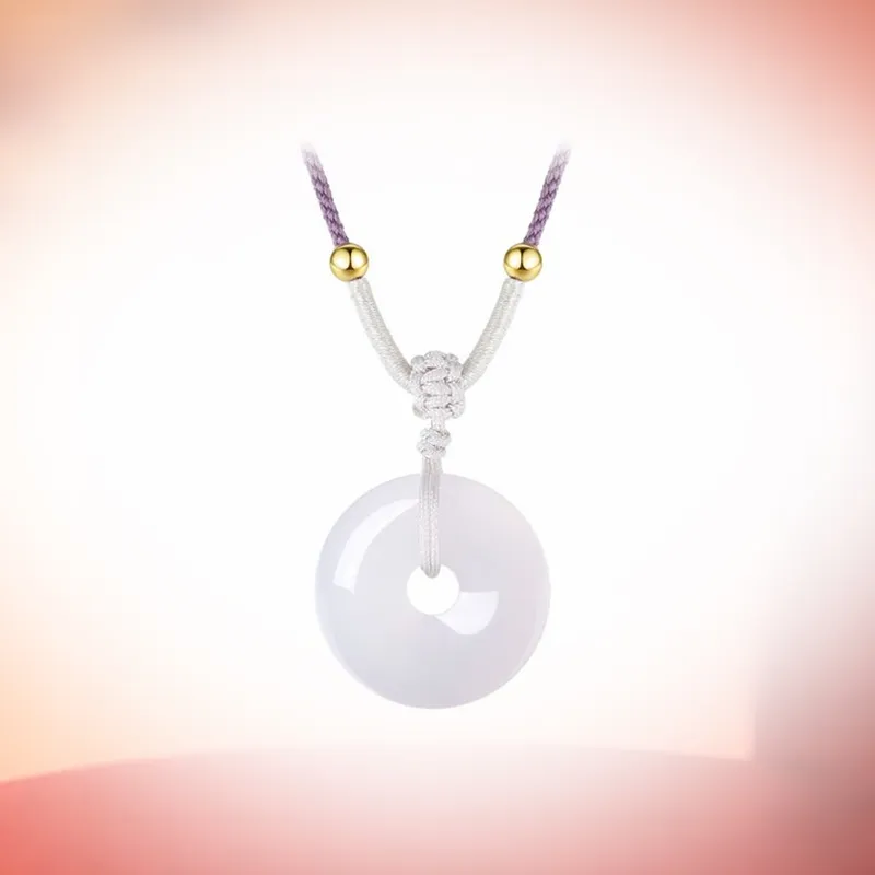 WINGSTOP Chalcedony Jade Necklaces Unisex-3
