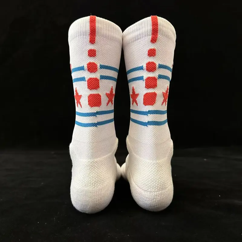 UZPO Basketball Socks Unisex 3 Pack Bull White-3