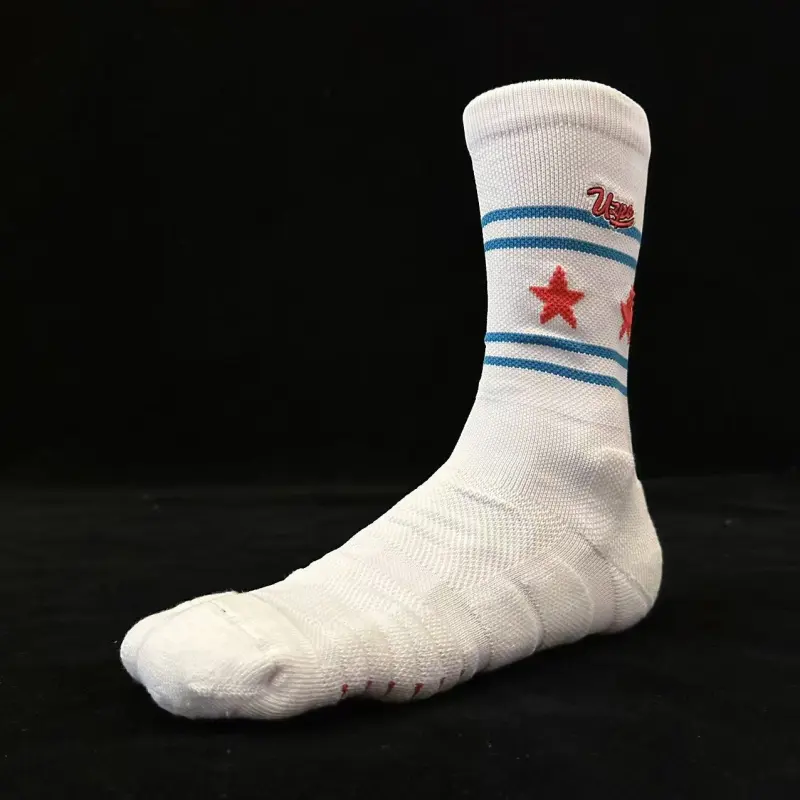 UZPO Basketball Socks Unisex 3 Pack Bull White-6